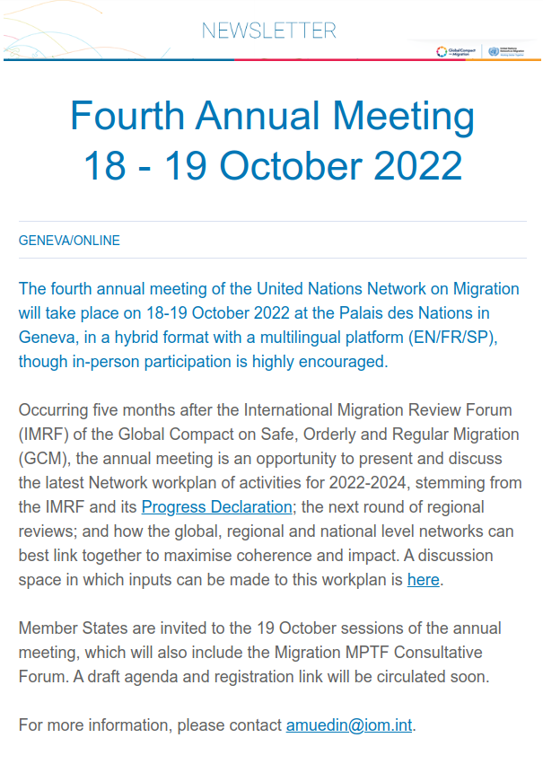 Updates From The UN Network On Migration | United Nations Network On ...